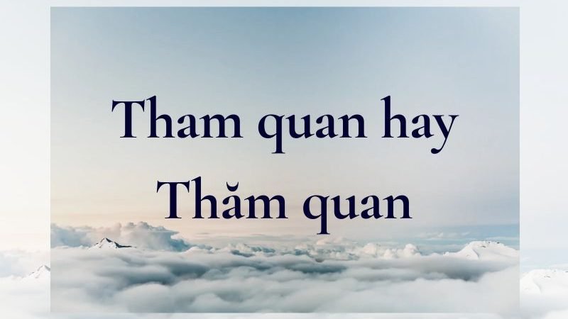 Tham quan hay Thăm quan