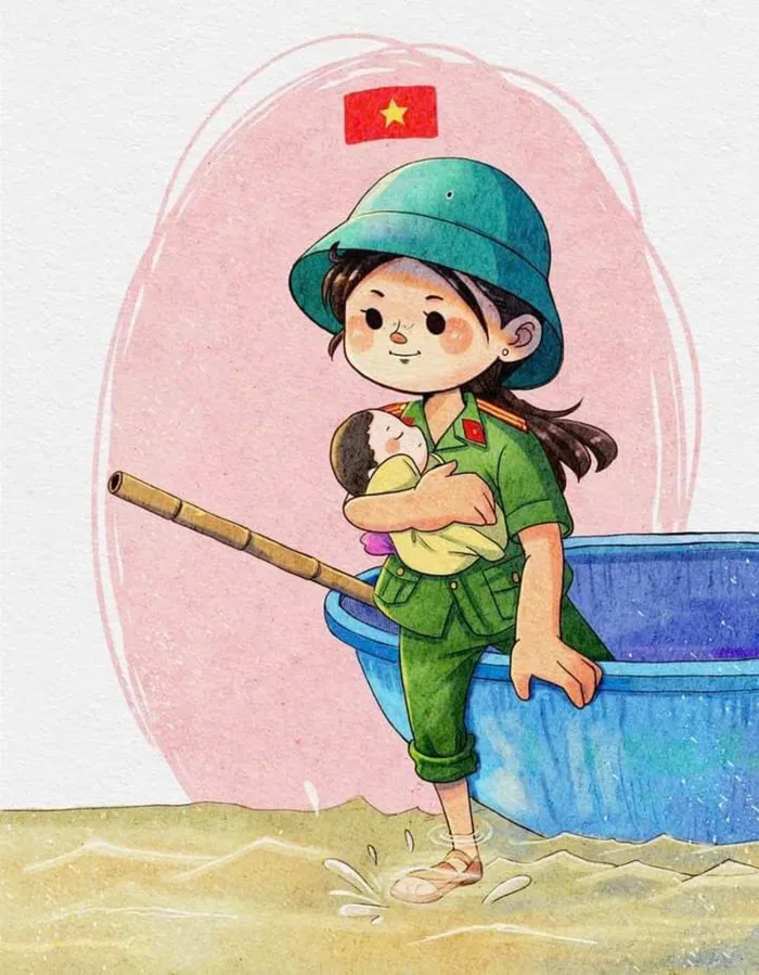 ảnh bộ đội dễ thương