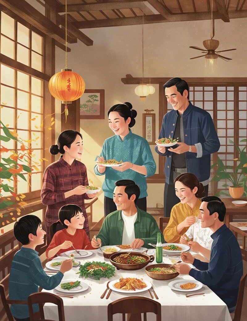 ảnh bữa cơm gia đình