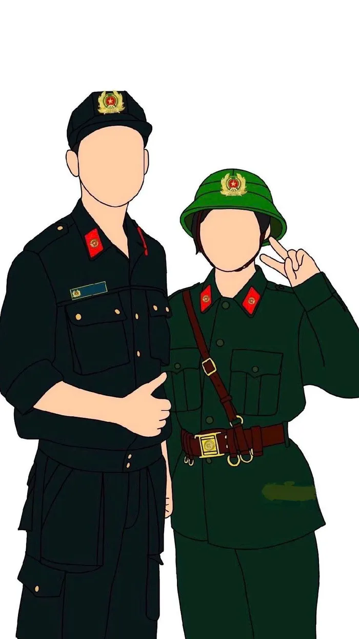 ảnh chú bộ đội chibi