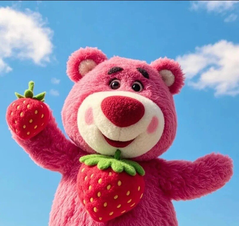 ảnh gấu dâu làm hình nền