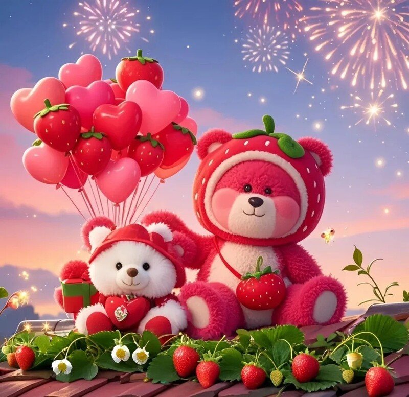 ảnh hình nền gấu dâu