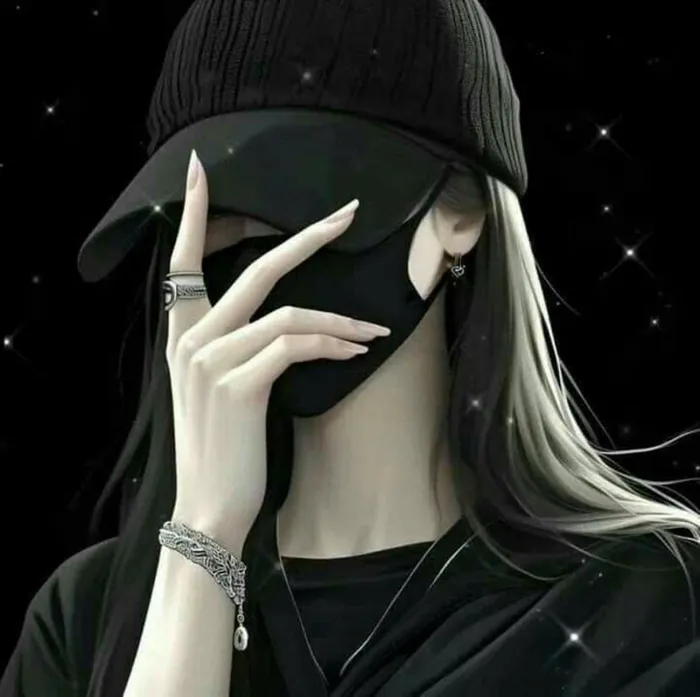 ảnh nữ ngầu che mặt