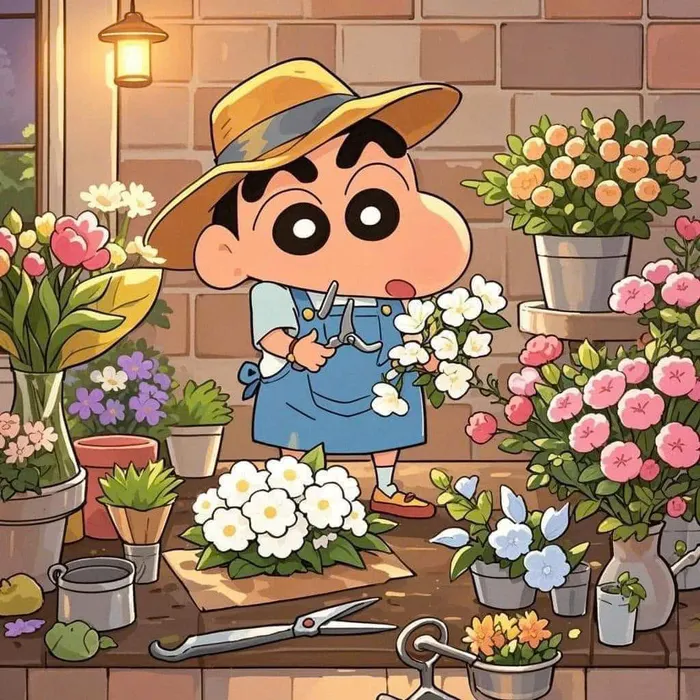 ảnh shin cậu bé bút chì cute