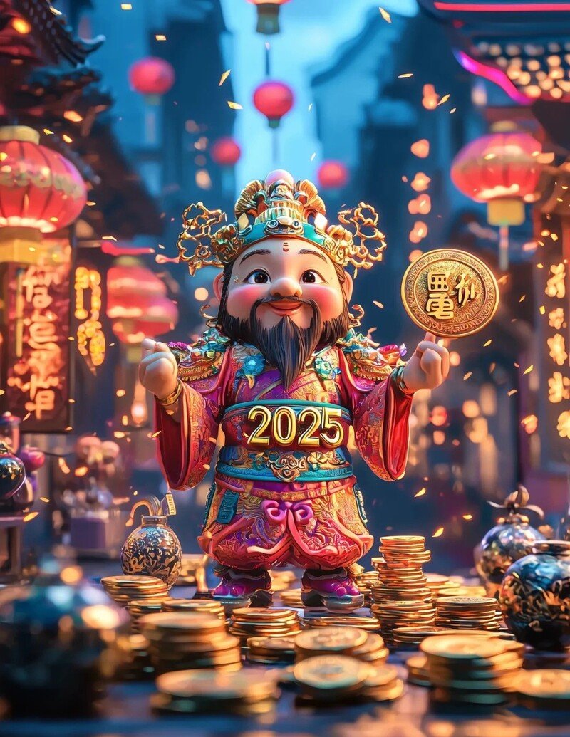 ảnh thần tài may mắn của 2025