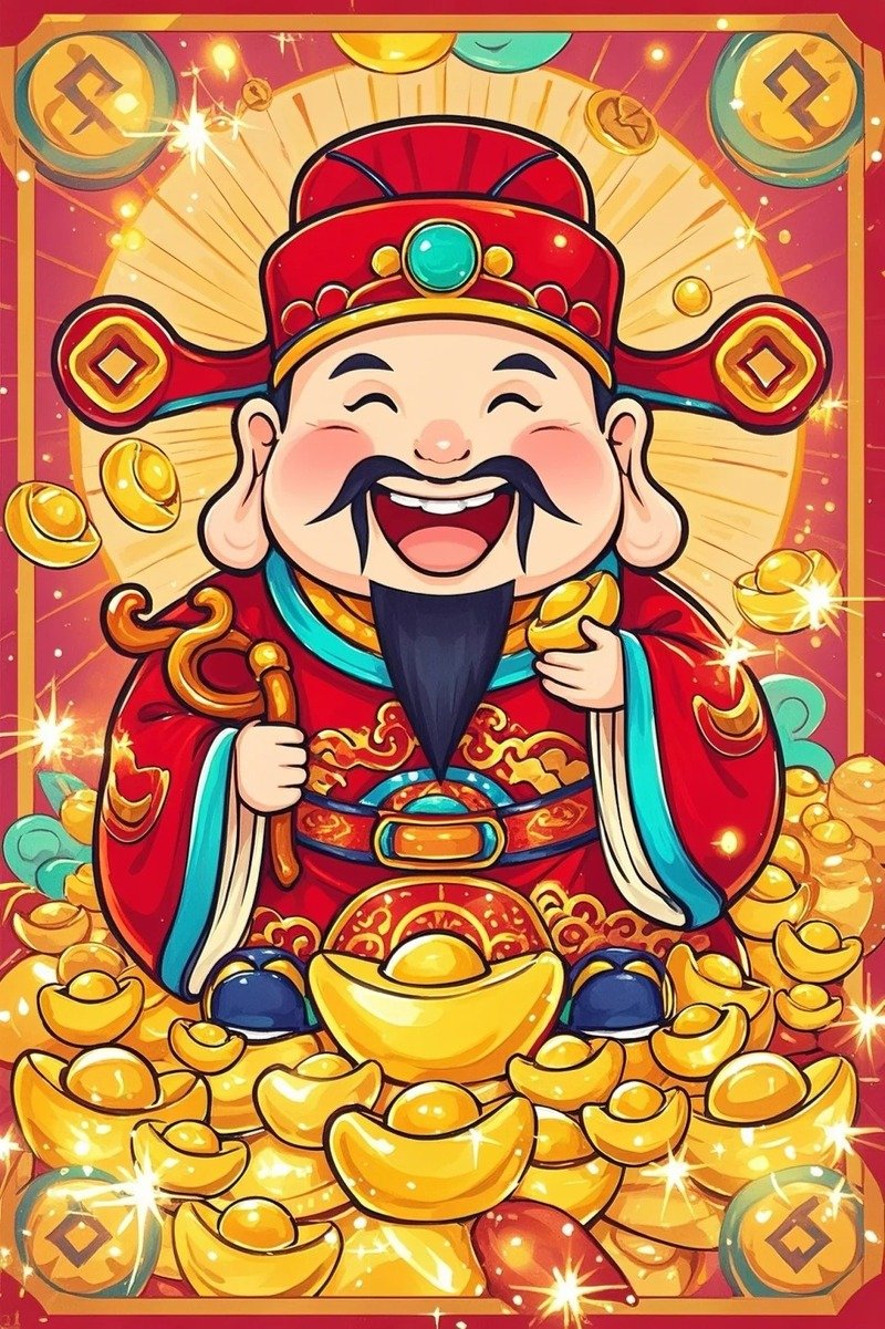 ảnh thần tài thu hút tiền bạc