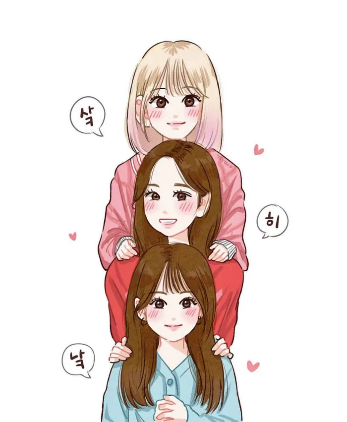 avatar đôi bạn thân nữ anime