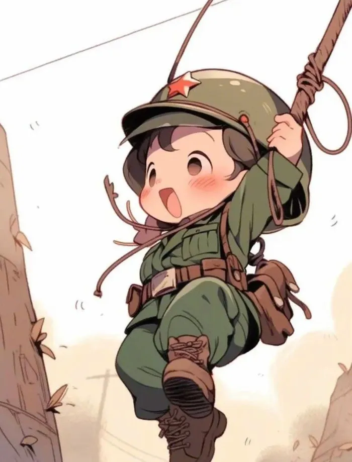 chibi ảnh chú bộ đội hoạt hình