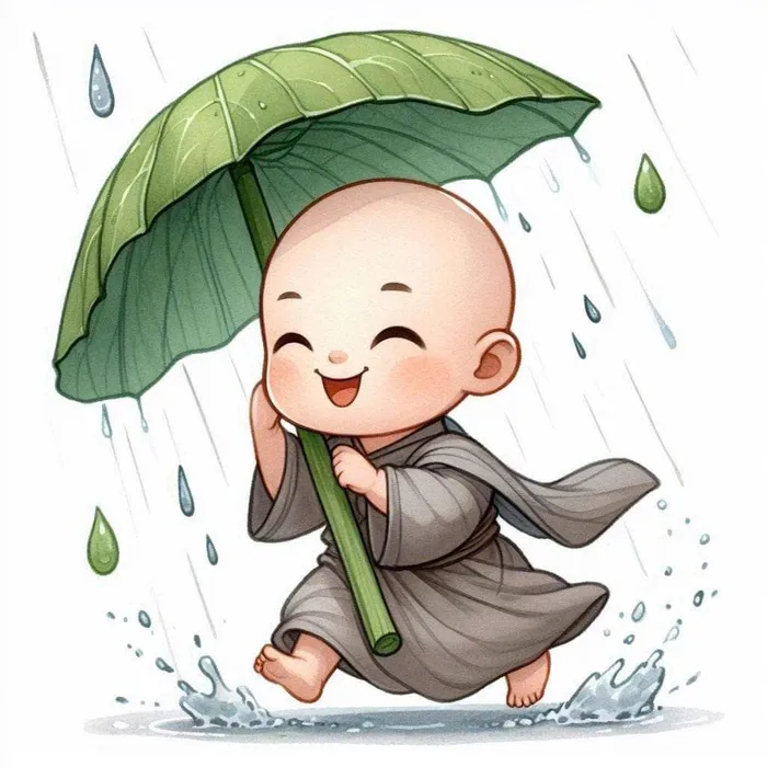 chú tiểu dễ thương hoạt hình