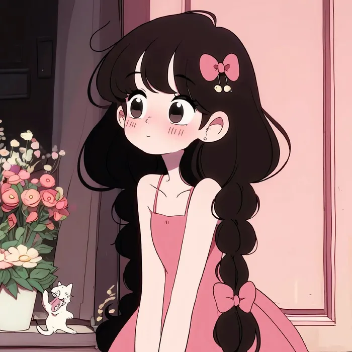 cute avatar chân dung anime nữ đẹp