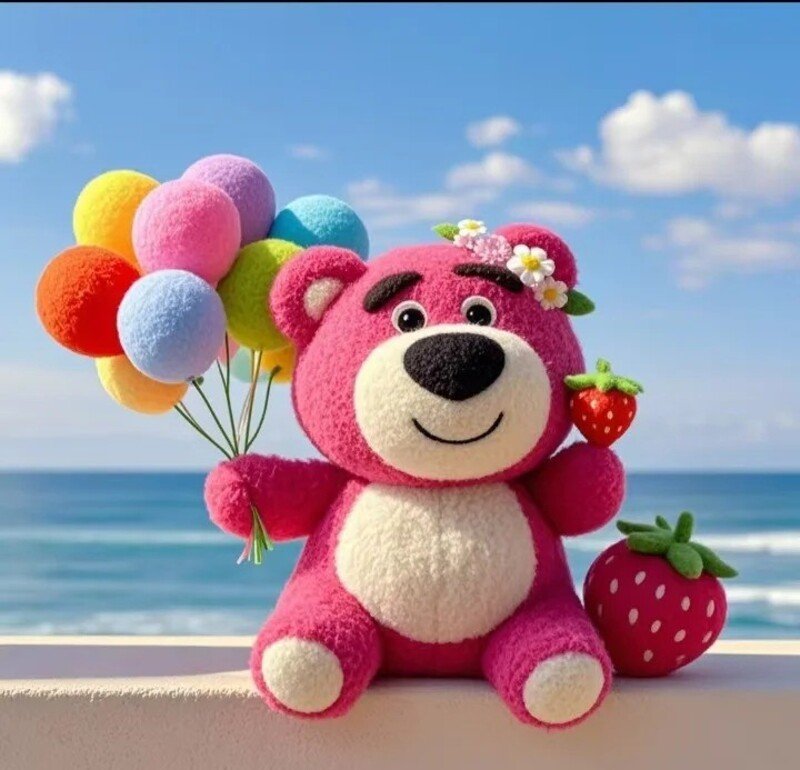 gấu dâu hình nền