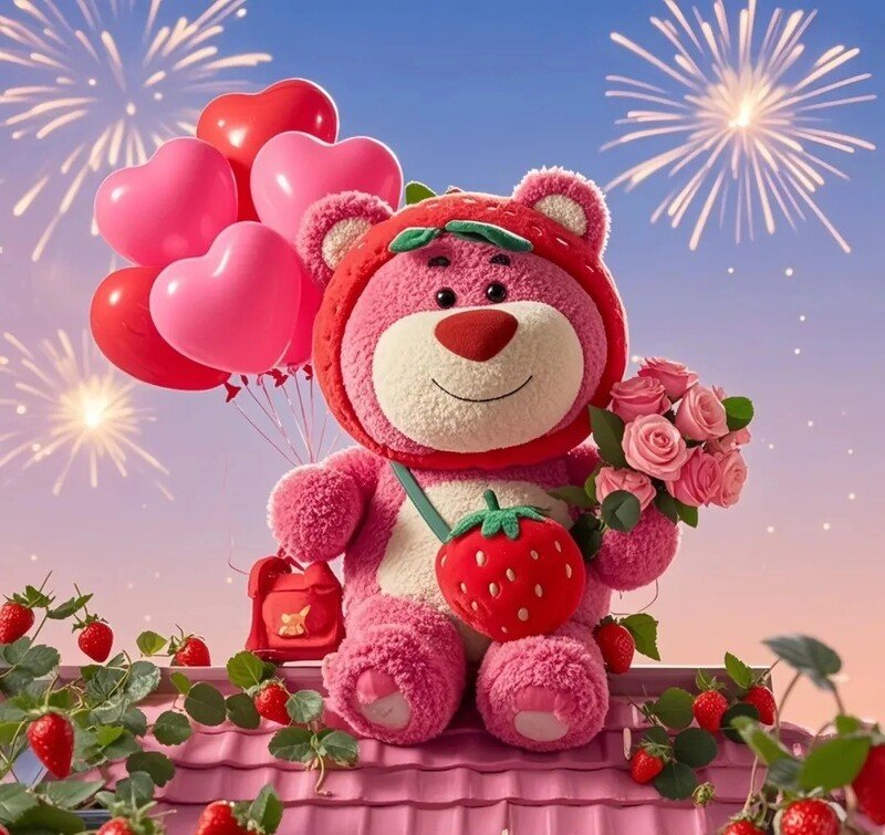 gấu dâu lotso hình nền