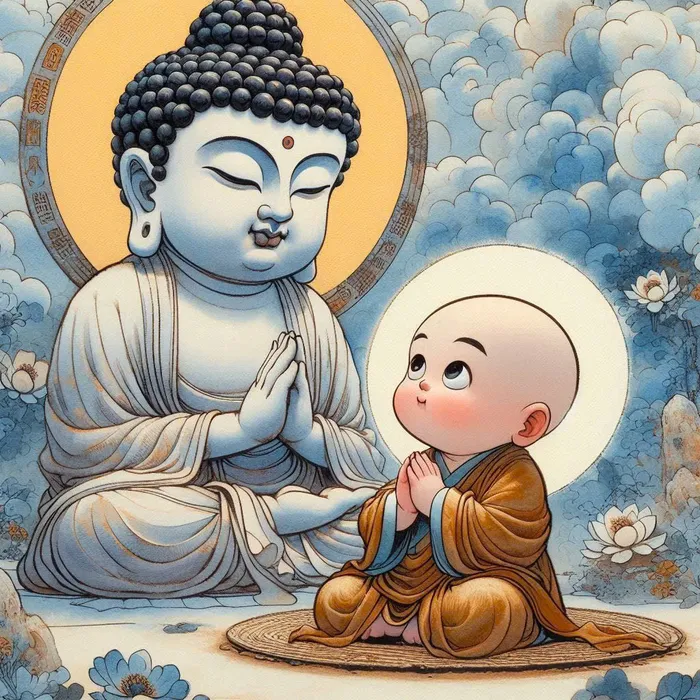 hình ảnh chú tiểu dễ thương