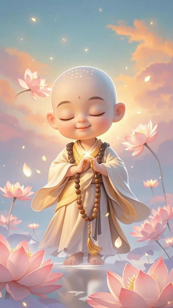 hình ảnh chú tiểu ngộ nghĩnh