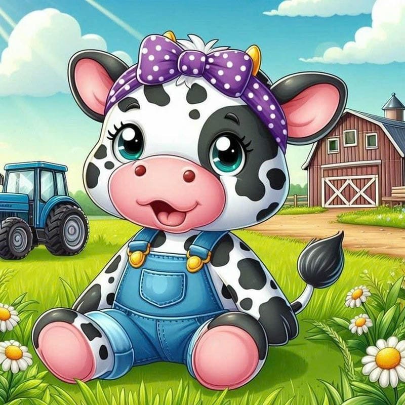hình ảnh con bò cute
