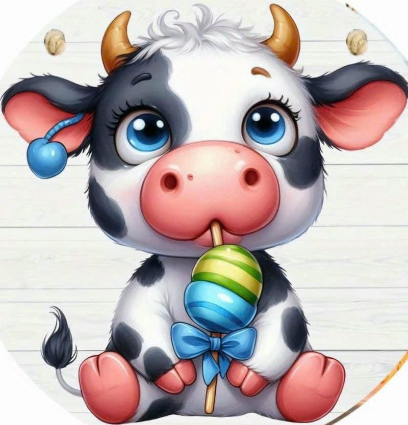 hình ảnh con bò sữa cute