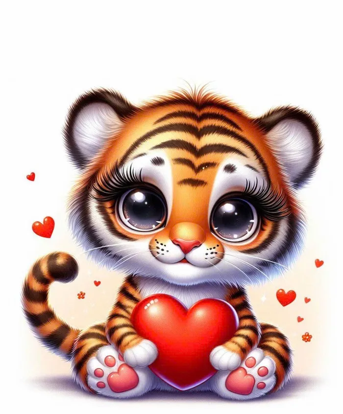 hình ảnh con hổ cute