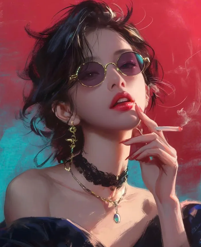 hình ảnh hút thuốc ngầu nữ 21