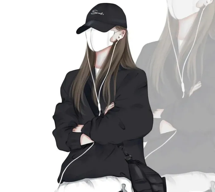 hình ảnh nữ che mặt ngầu