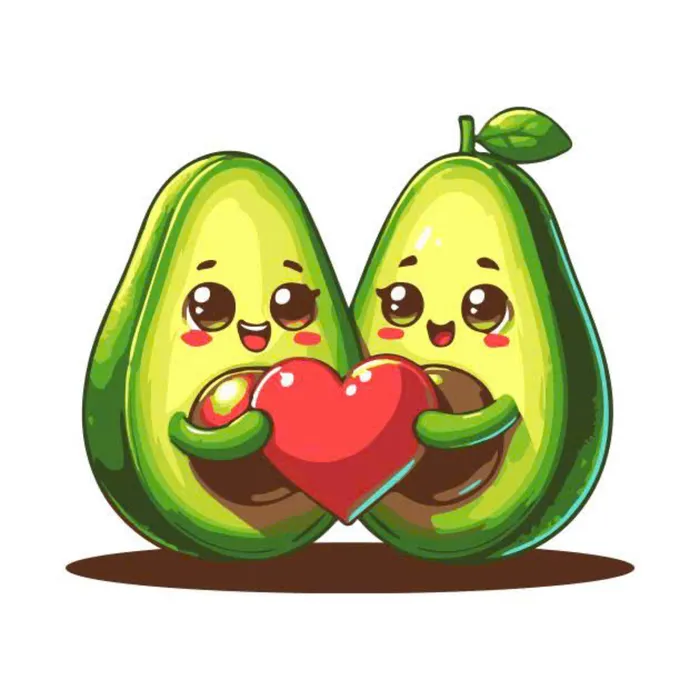 hình ảnh quả bơ cute