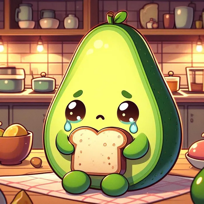 hình ảnh trái bơ cute