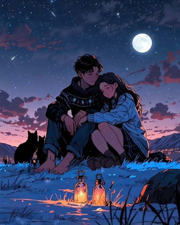 hình anime cặp đôi ngầu