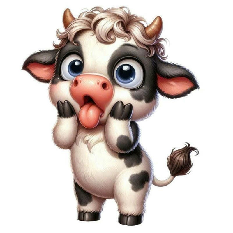 hình bò sữa cute