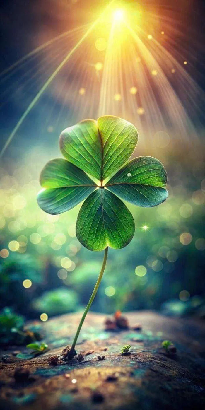 hình cỏ 4 lá dễ thương