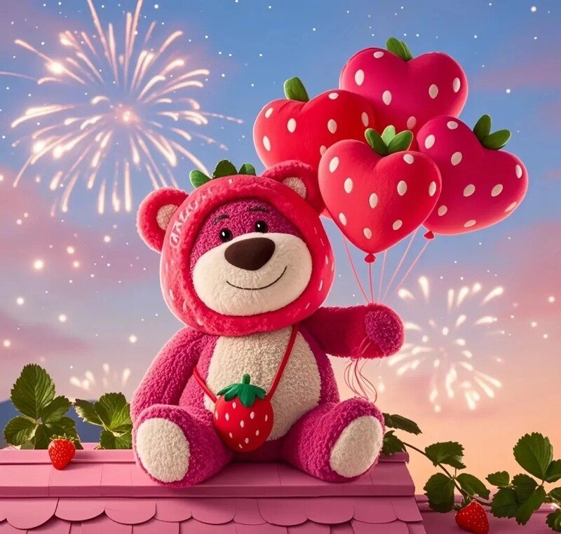 hình con gấu dâu