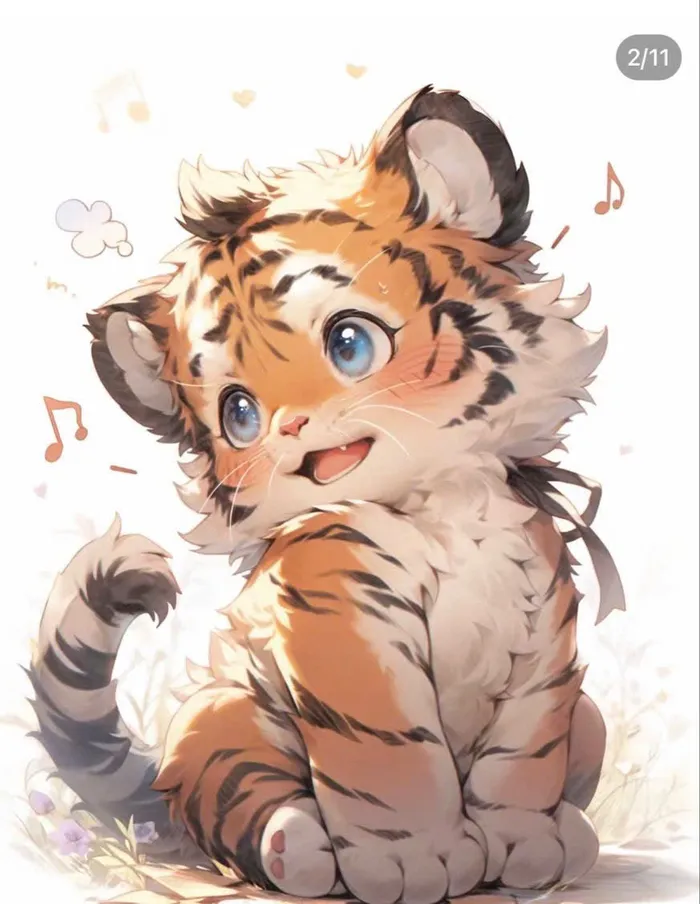 hình con hổ dễ thương