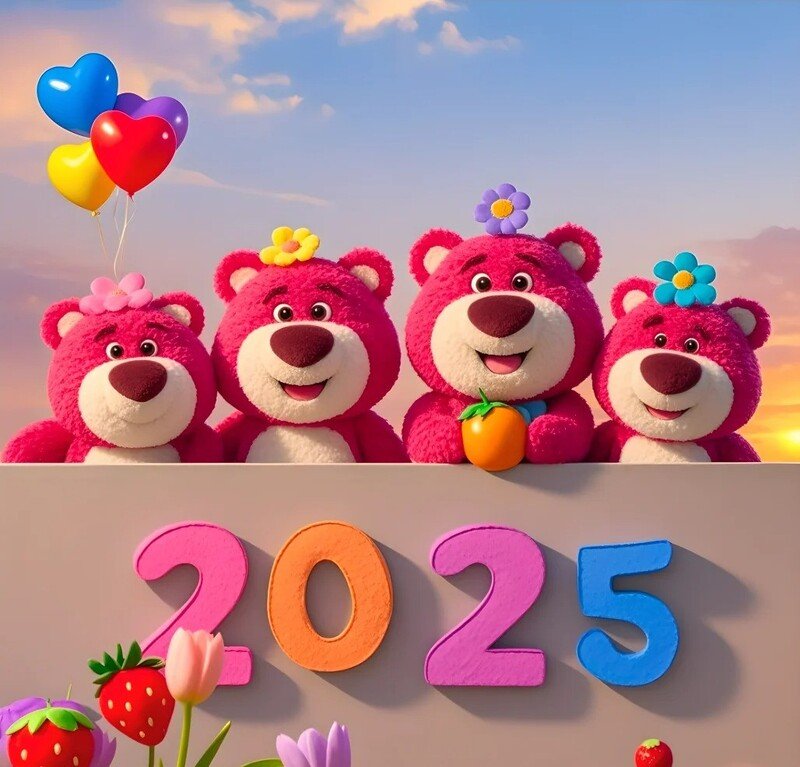 hình gấu dâu của 2025