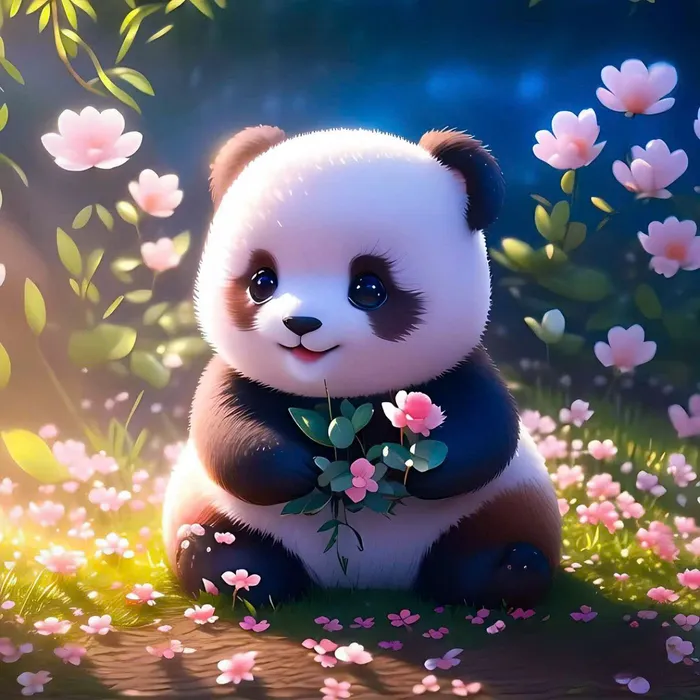 hình gấu trúc chibi cute