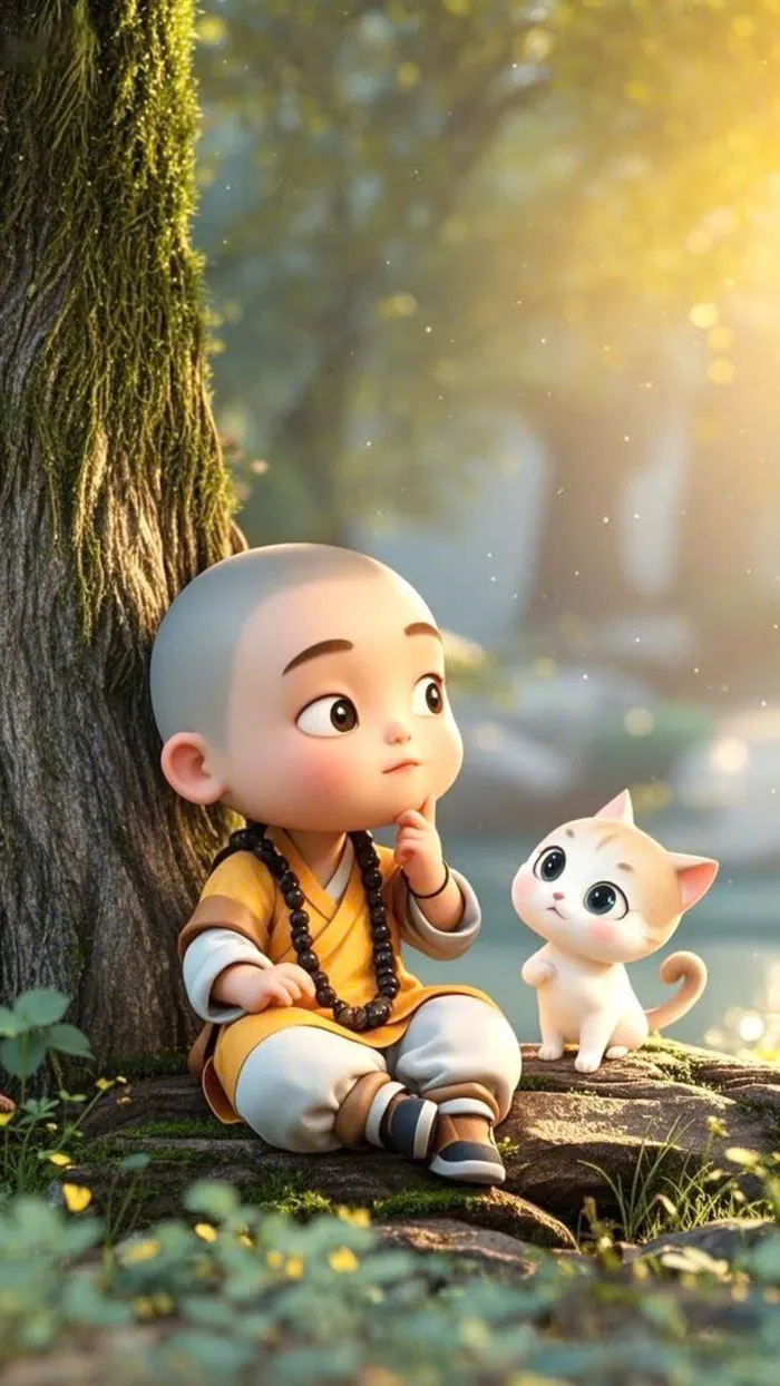 hình nền 4 chú tiểu