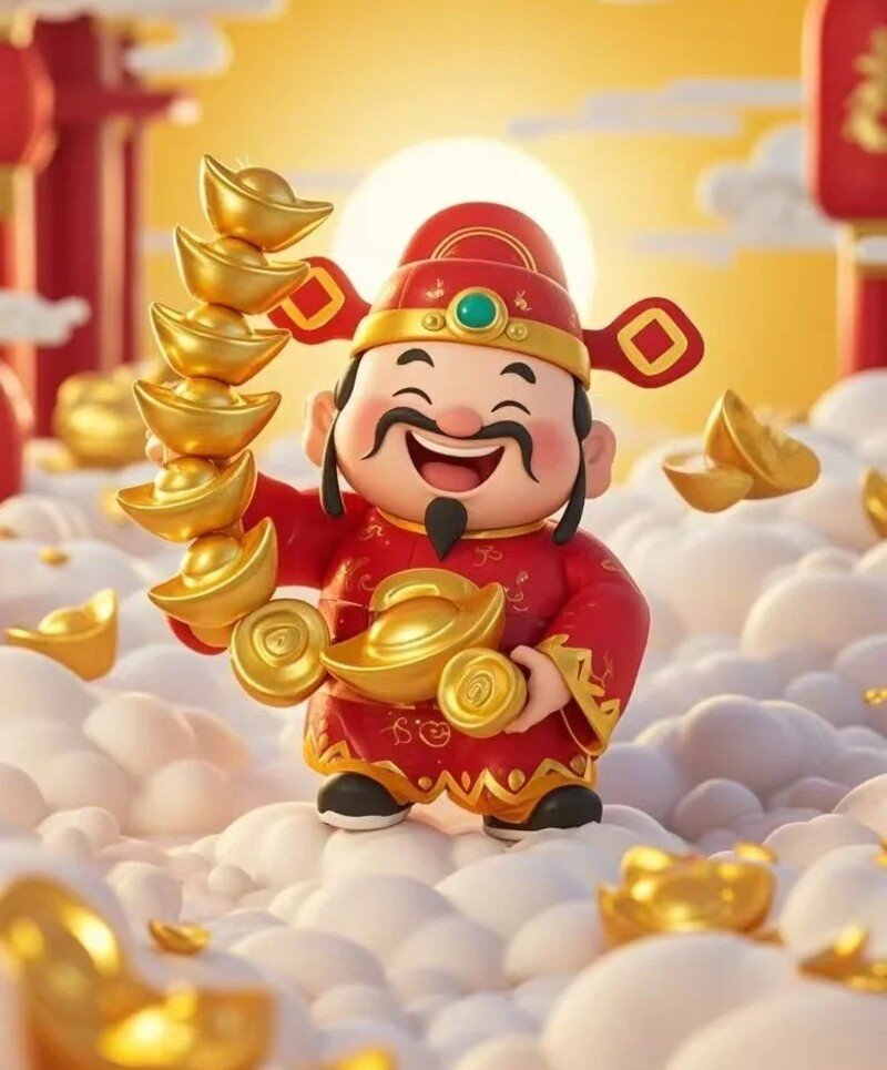 hình nền ảnh ông thần tài may mắn