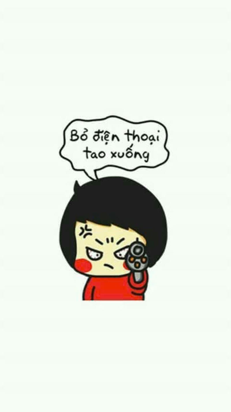 hình nền bỏ điện thoại tao xuống cute