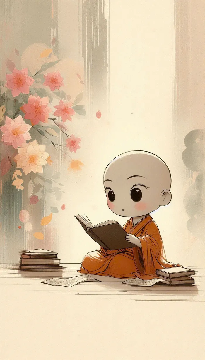 hình nền chú tiểu an nhiên