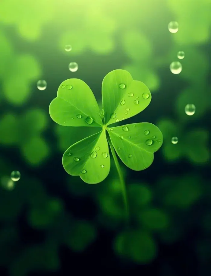 hình nền cỏ 4 lá may mắn avatar đẹp