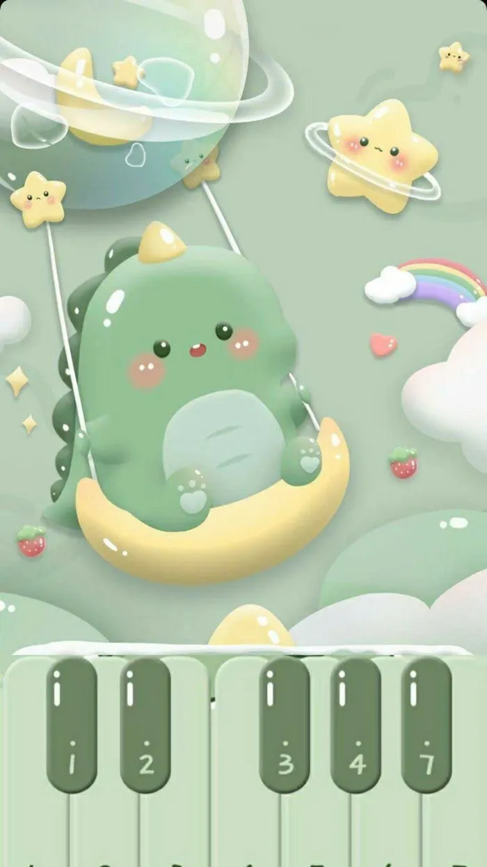 hình nền cute khủng long