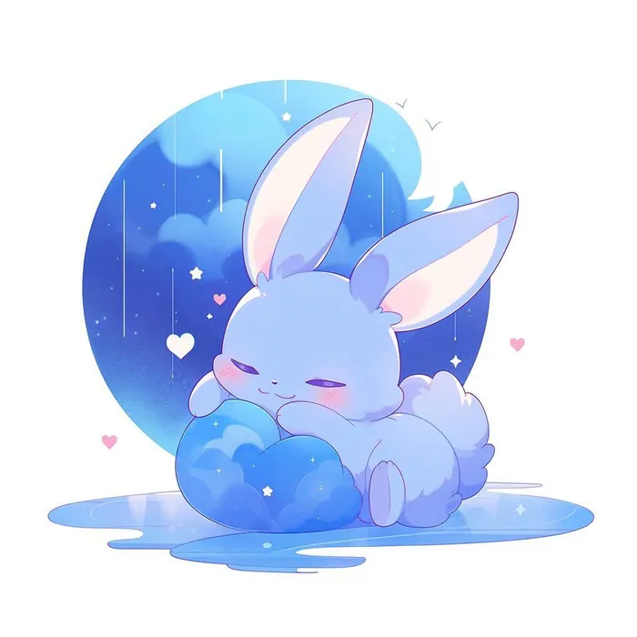 hình nền cute màu xanh dương