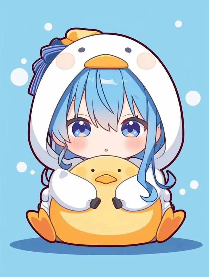 hình nền cute màu xanh