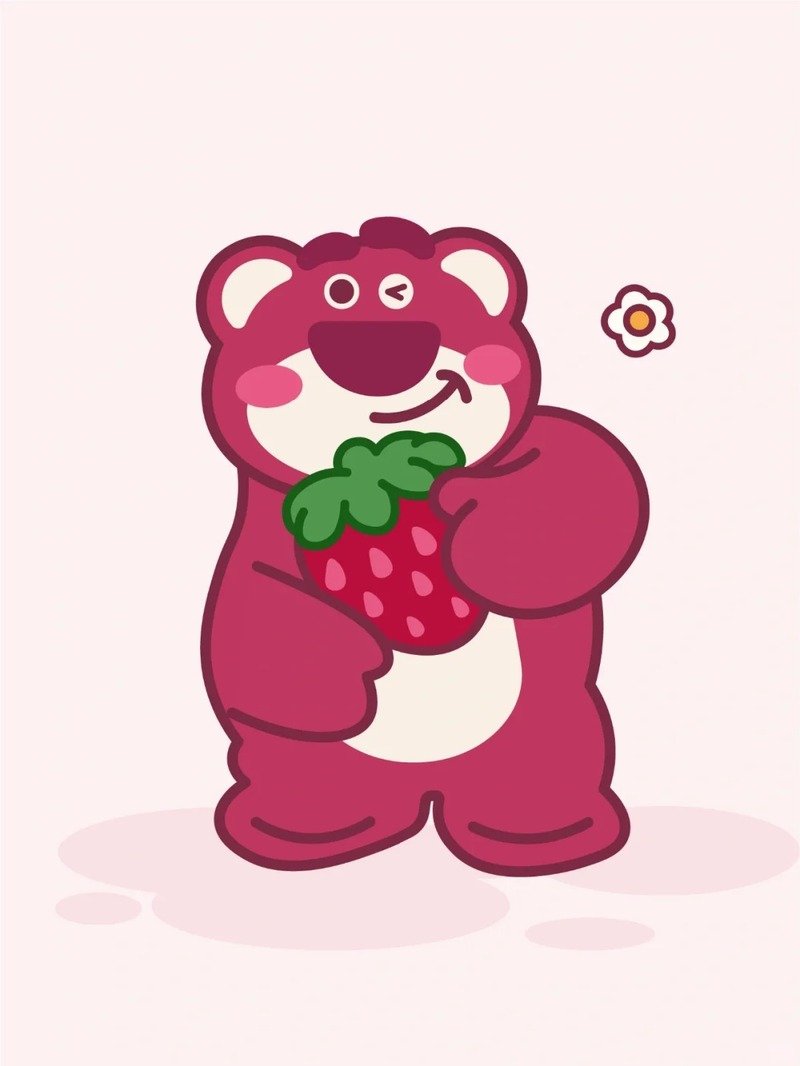 hình nền điện thoại gấu dâu chibi