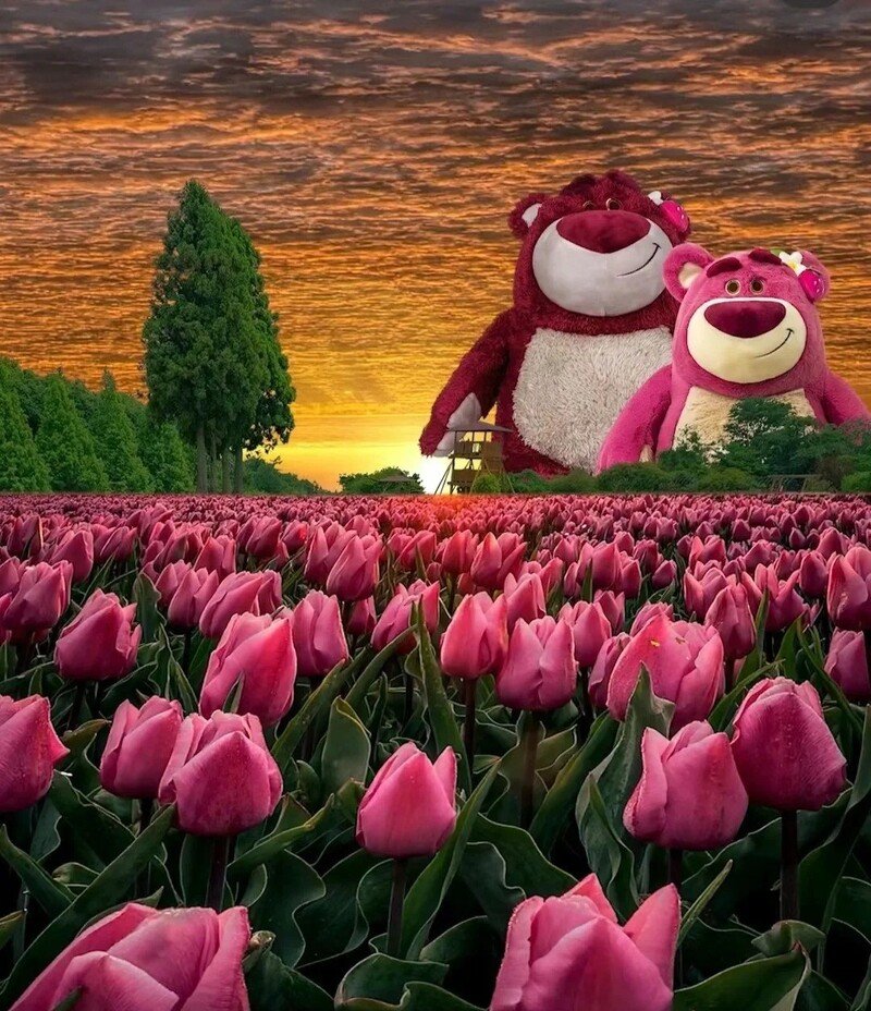 hình nền gấu dâu 3d