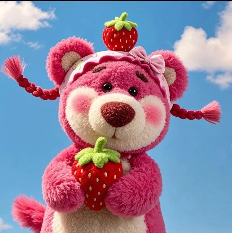 hình nền gấu dâu cho máy tính