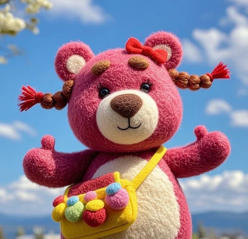 hình nền gấu dâu dễ thương