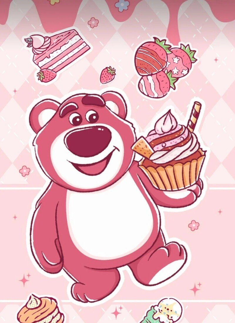 hình nền gấu dâu lotso