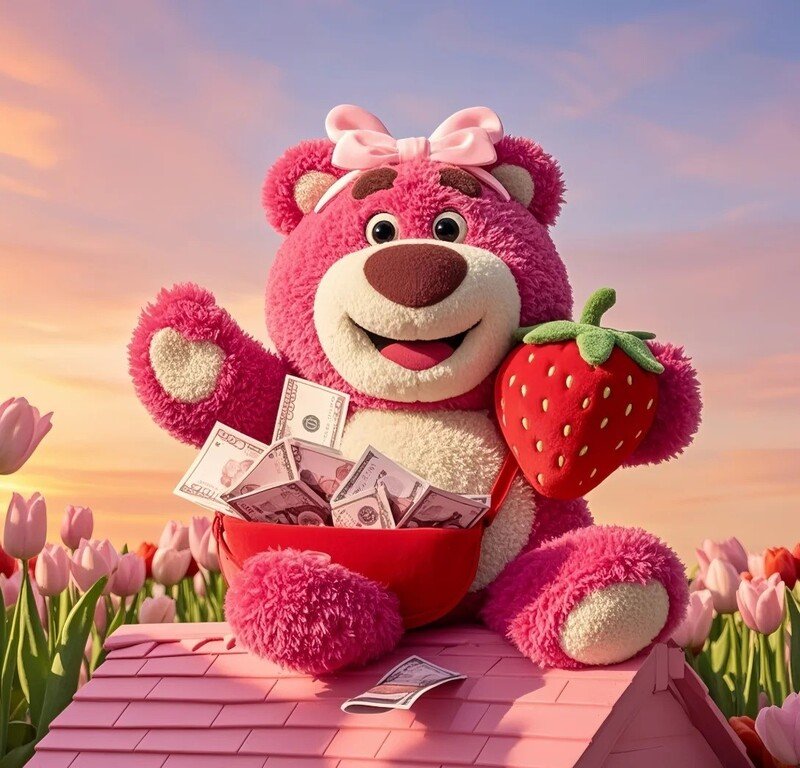 hình nền gấu dâu máy tính