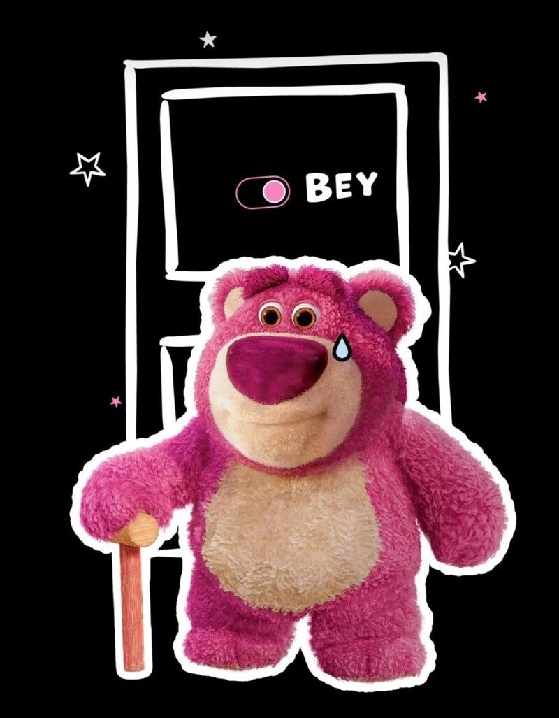 hình nền gấu dâu phát sáng