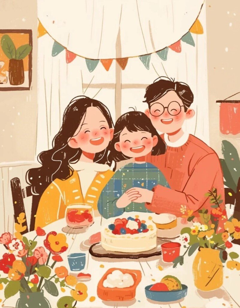 hình nền gia đình cute