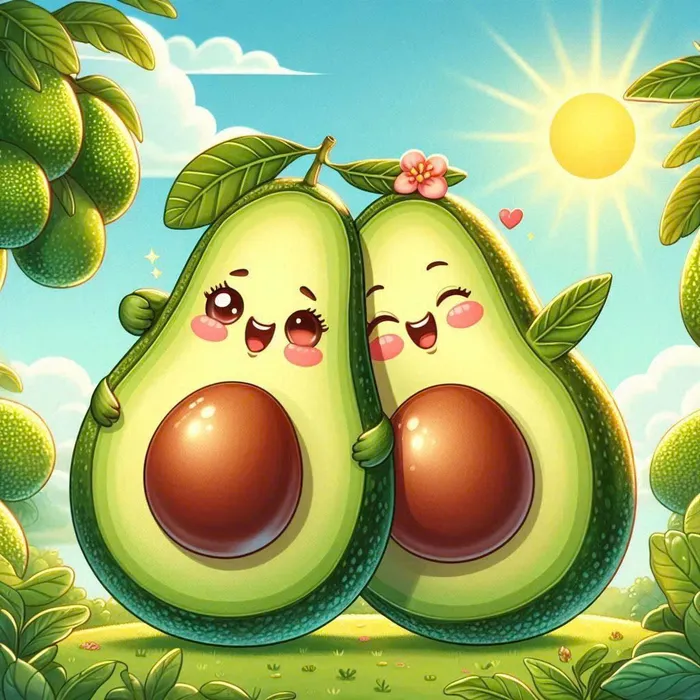 hình nền hình trái bơ cute
