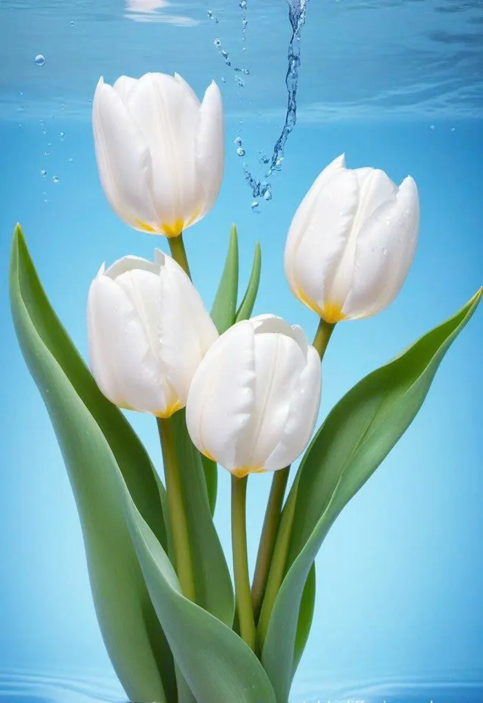 hình nền hoa tulip vẽ